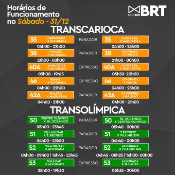 BRT Fim de ano