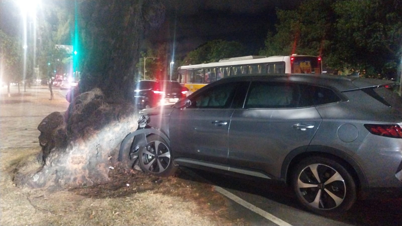 com uma faixa ocupada Avenida Borges de Medeiros