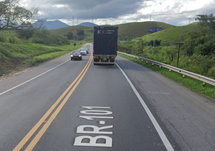 Trecho da BR-101 em Rio das Ostras