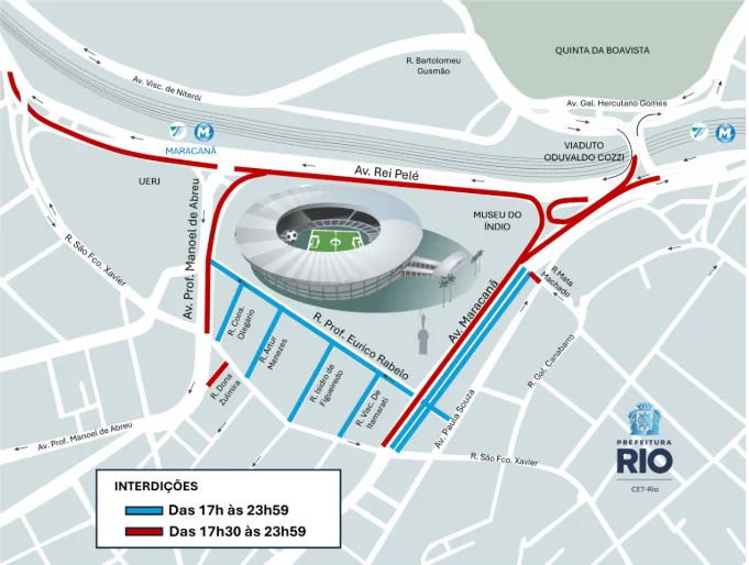 esquema de trânsito para Vasco