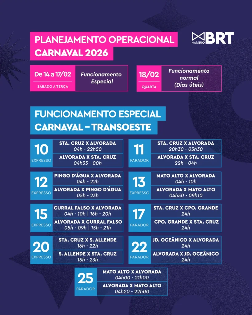 transoeste brt carnaval